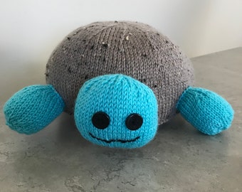 Hand Knitted Shelley Turtle Plush – Nursery Decor, Keepsake Toy