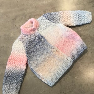 3mths+ Hand Knitted Baby Cardigan, Knitted Baby Clothes, Baby Cardigan