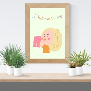 Disability Inclusion Poster: I Believe In Me, Classroom Art (Digital Download)