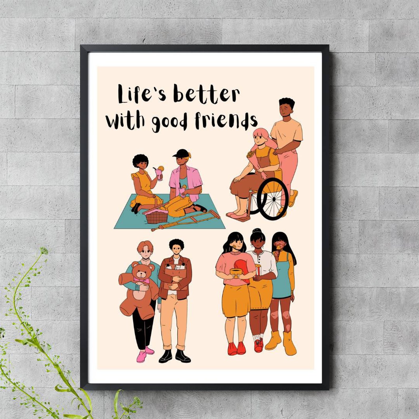 Disability Inclusion Poster | Friendship Classroom Print| Wheelchair ...