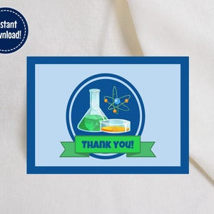 Printable Thank You Notes Science Themed Thank You Set for - Etsy