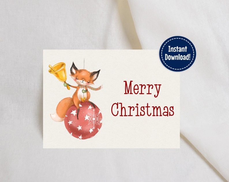 Cute Christmas Cards and Holiday Cards Printable Template or - Etsy