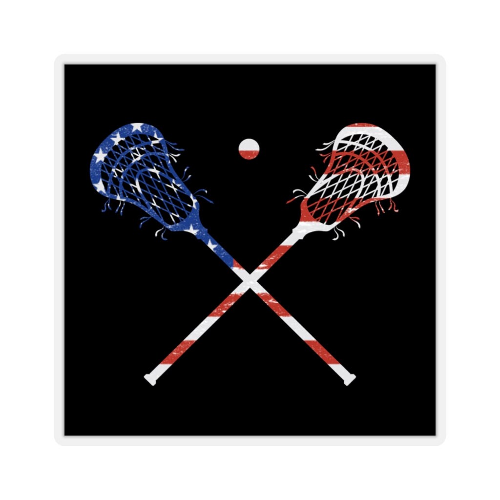 Lacrosse Sticker American Flag Lacrosse Sticks for Lacrosse Etsy