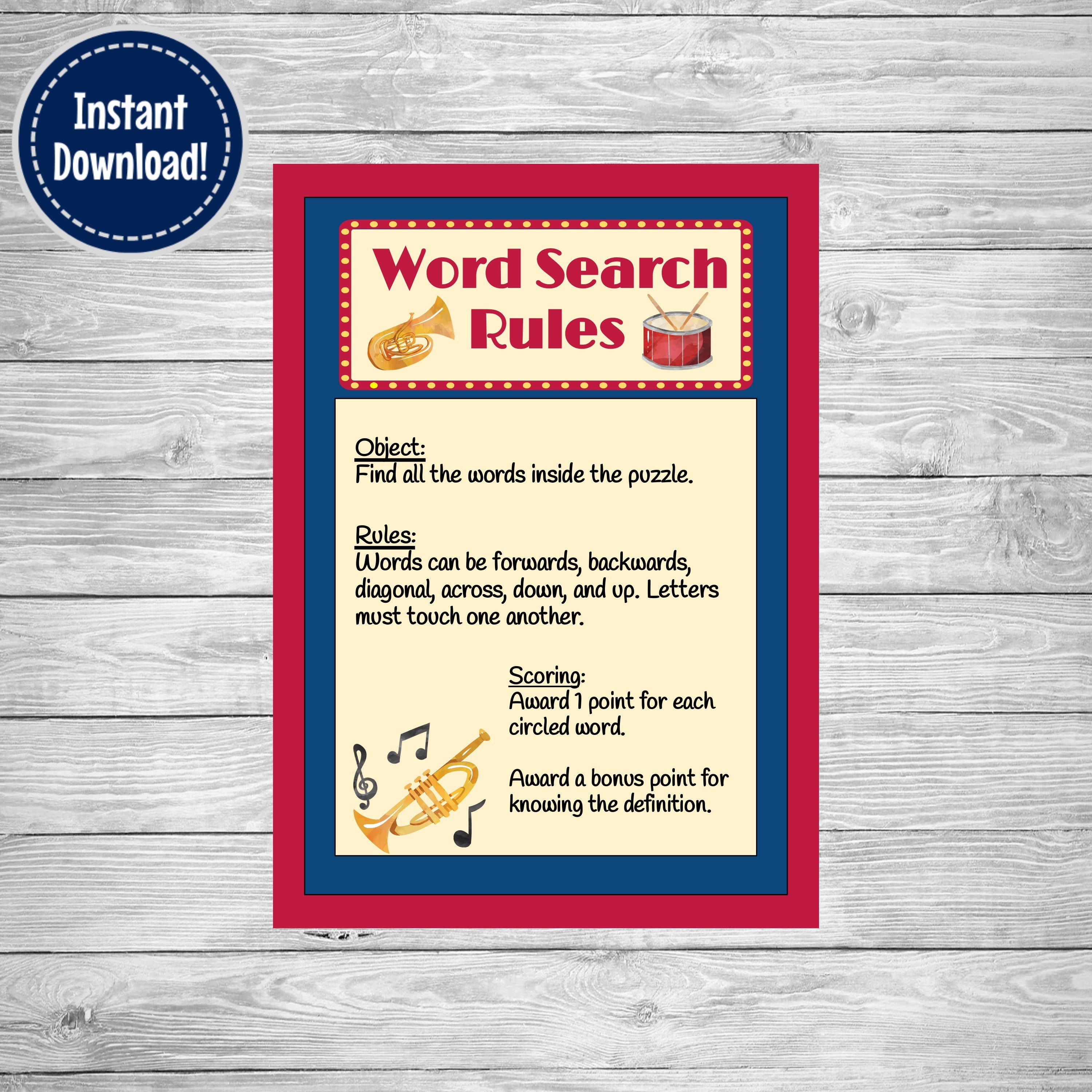printable music word search downloadable kids activity sheet etsy australia