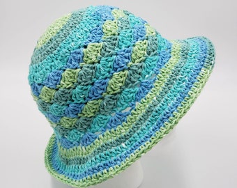Cotton Crochet Sun Hat - Summer Brimmed Sun Hat