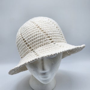 Cotton Crochet Sun Hat - Summer Brimmed Sun Hat