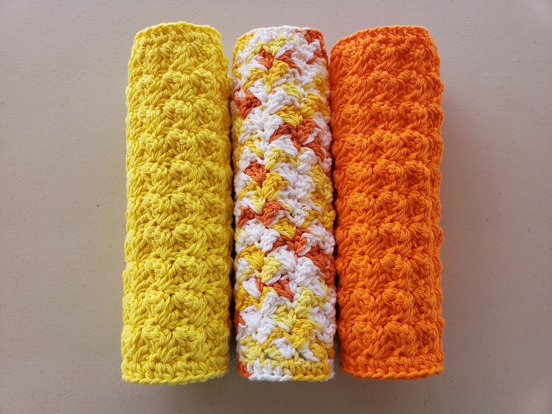 Cotton Crochet DishclothWashcloth Set 9 inch