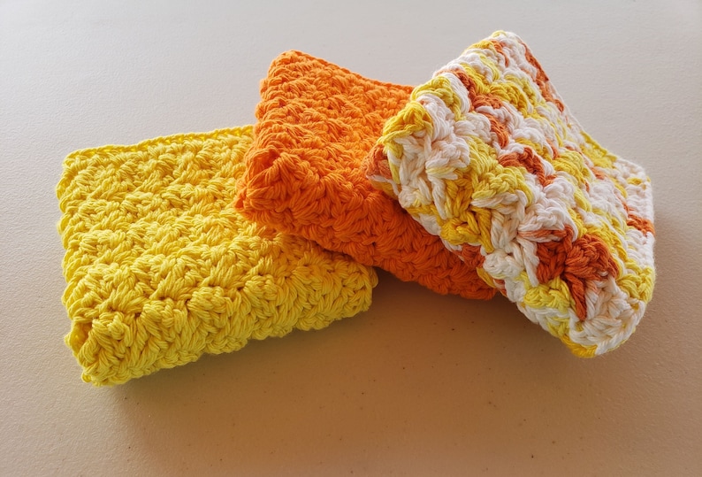 Cotton Crochet DishclothWashcloth Set 9 inch