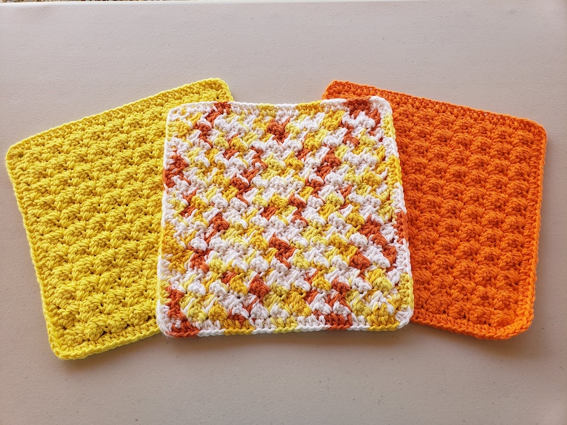 Cotton Crochet DishclothWashcloth Set 9 inch