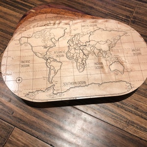 Puzzle aus Holz | Globus Puzzle | 7 Kontinente, Ozeane und große Meere