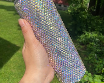 Bling Tumbler, 20 oz Tumbler, Sparkly Tumbler with straw, Rhinestone Tumbler, Bedazzled Tumbler Cup