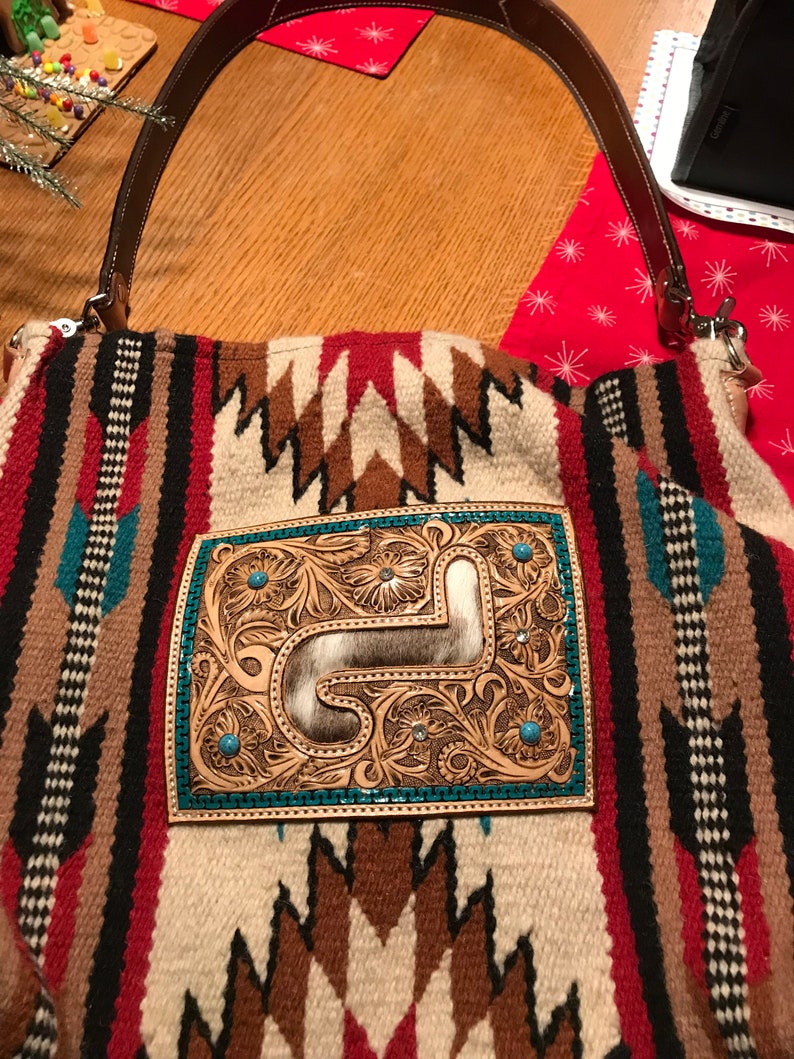 Saddle Blanket Purse With Custom Leather Strap and Fringe Etsy