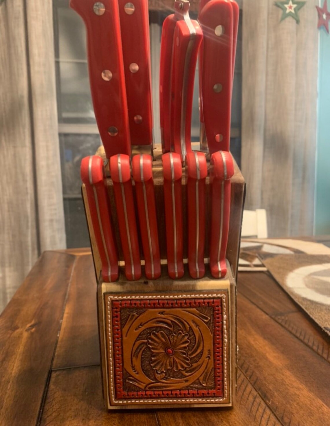 Custom Knife Block With Pioneer Woman Knife Set Etsy