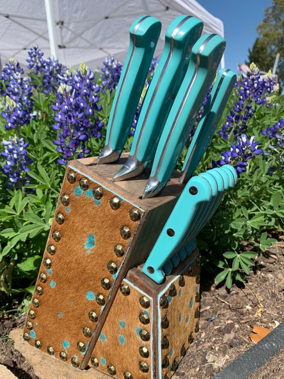 Custom Knife Block With Pioneer Woman Knife Set 