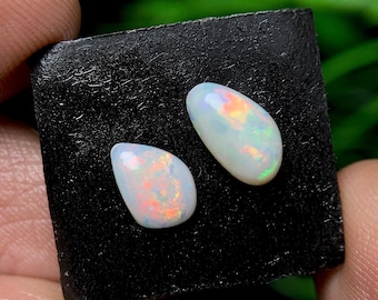 Solid Australian Opal Cabochon Lot – Bright Flashing Gemstone (0.87 Cts lot)