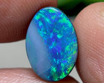 Natural Coober Pedy Opal Doublet Cabochon (10.8x7.2x4.2 MM - 3.32 Cts)