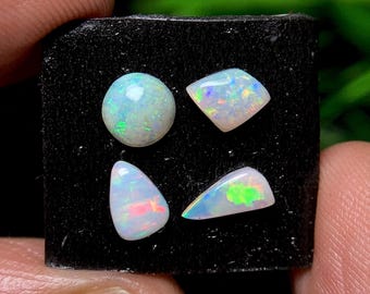 Solid Australian Opal Cabochon Lot – Bright Flashing Gemstone (0.66 Cts lot)