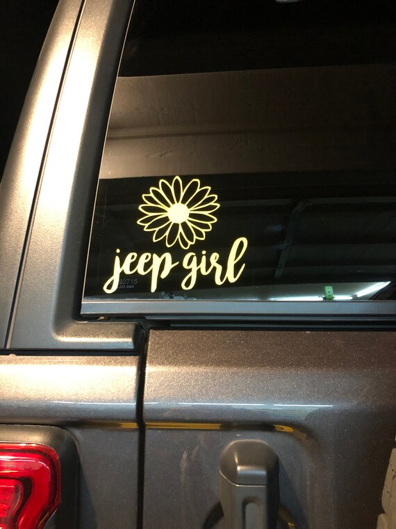 For Jeep Girl Vinyl Decal For Jeep Wranlger Jeep Cherokee Fun Etsy