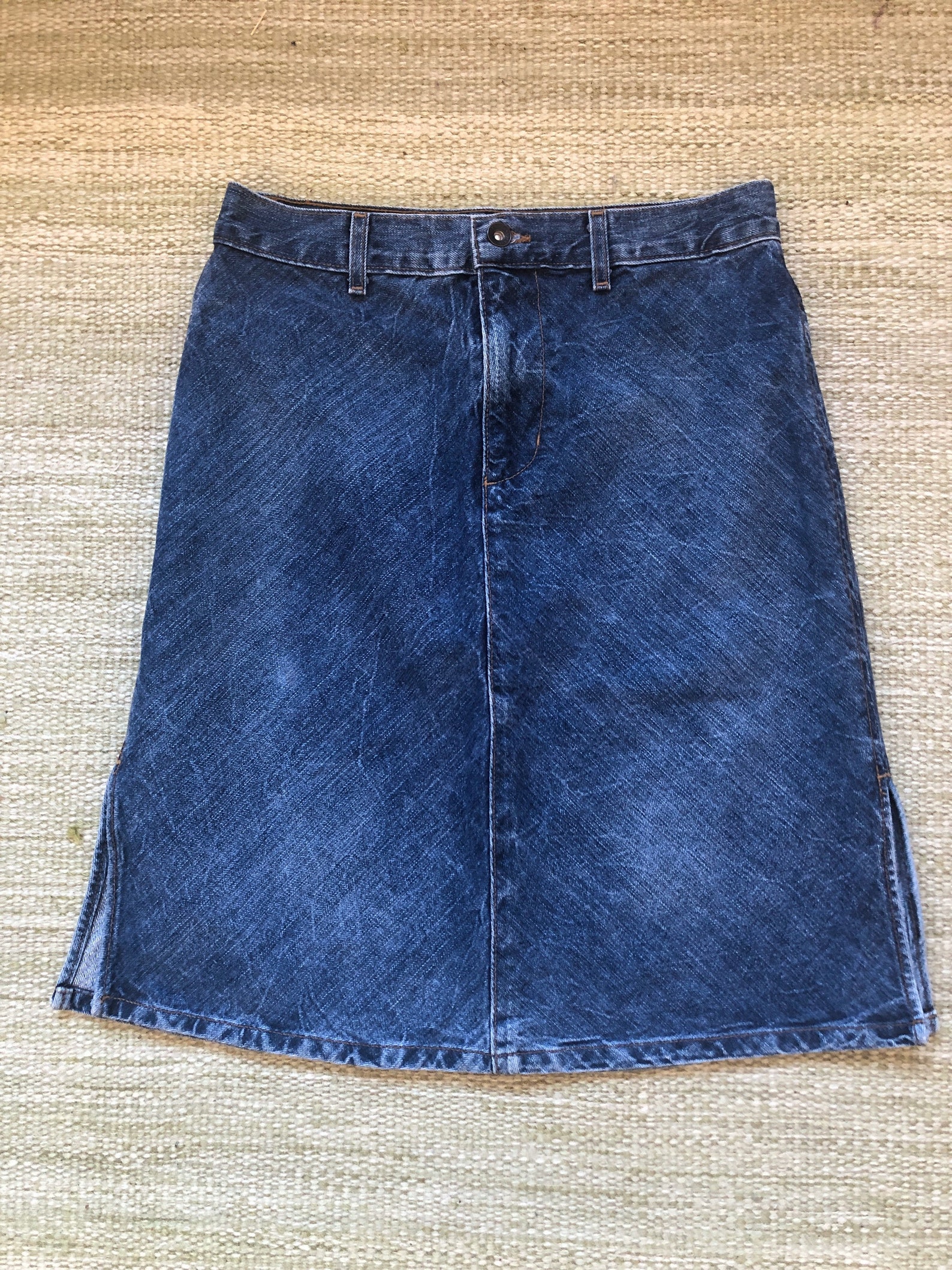 Vintage DKNY denim skirt short length mini denim skirt western | Etsy