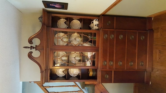 Maddox Table Secretary Desk Hutch Etsy