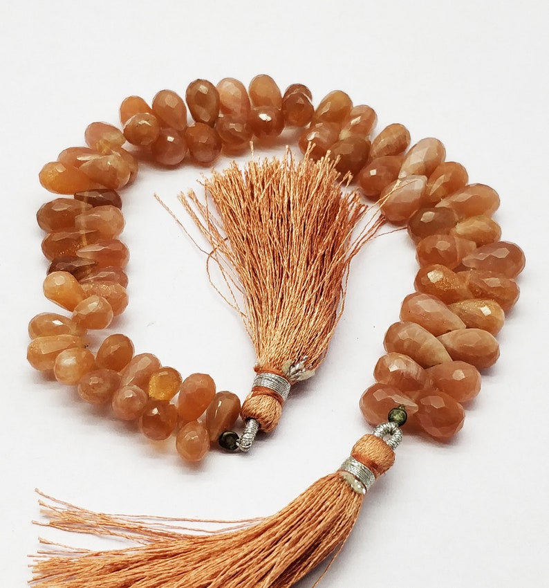Teardrop Shap /& Faceted in 7 inch Long.AP32 100/% Natural AAA++ Sunstone 7x5-10.5x5.5 mm