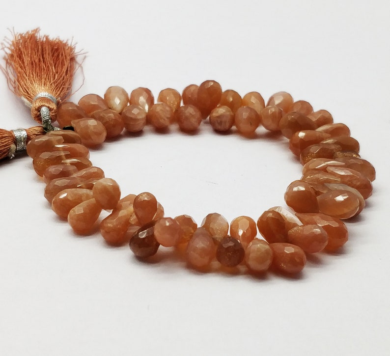 Teardrop Shap /& Faceted in 7 inch Long.AP32 100/% Natural AAA++ Sunstone 7x5-10.5x5.5 mm