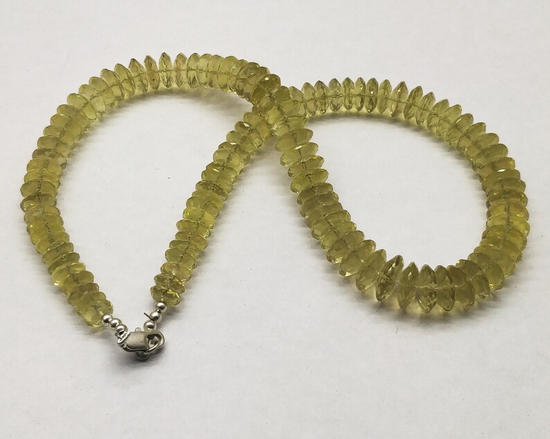 German Cut /& Faceted in 18 long Super Sale offer Lemon Quartz 1 Strand 8-12.5mm BP05
