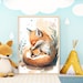 PRINTABLE Mom &amp; Baby Fox Art Nursery Fox Print-kids Fox Printable ...