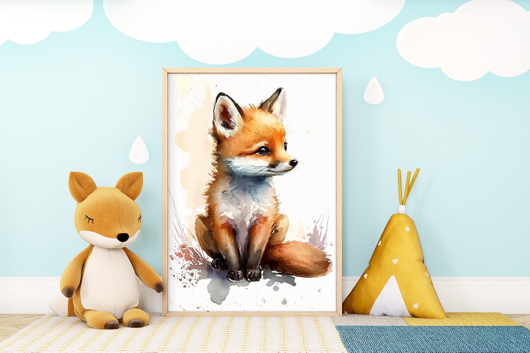 PRINTABLE Fox Nursery Printable Art- Baby Animal Print-neutral Wall ...