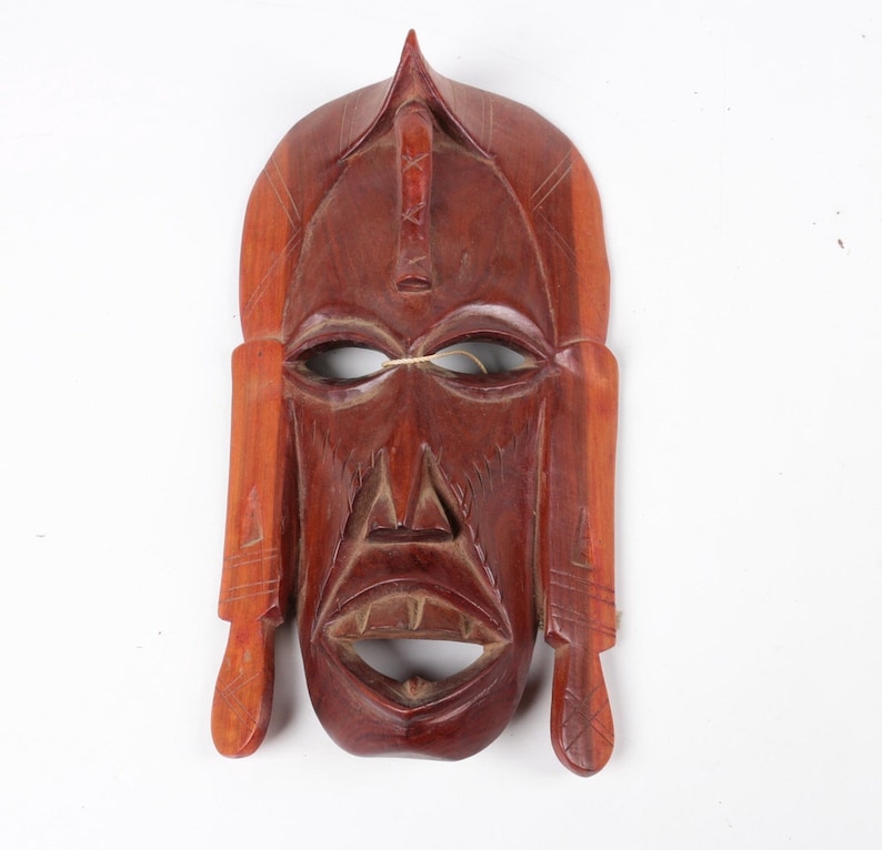 Kenyan African Carved Mask Etsy