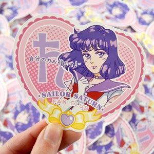 Vinyl Sticker 'Sailor Saturn Fan Club' 10,5 cm - Sailor Moon, Kawaii, Sugoi, Anime, Manga, Shoujo, Hotaru Tomoe, Mistress Nine, Sticker, Geschenk
