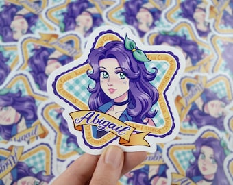 Vinyl Sticker 'Abigail' 10cm - Stardew Valley, Bachelorette, Anime, Cute, Kawaii, Gaming, Girl Gamer, Stardrop, Decal, Gift, Pelican Town