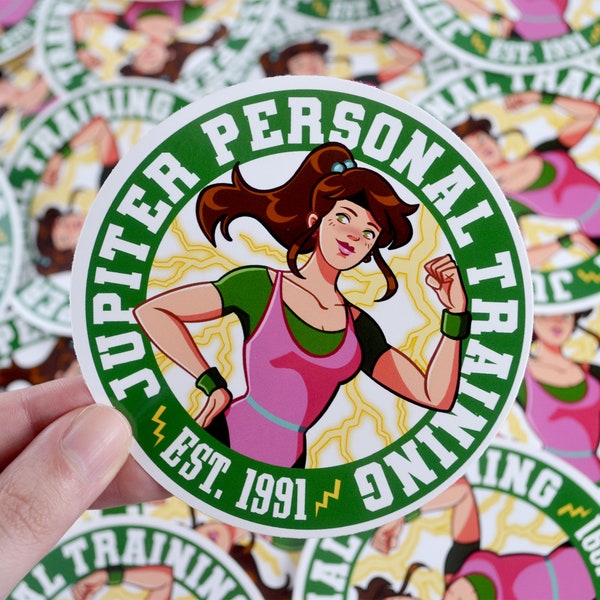 Vinyl Sticker 'Jupiter Personal Training' 10cm - Sailor Moon, Sailor Jupiter, Anime, Decal, Fitness, Workout, Makoto Kino, 90s, Fun, Gift