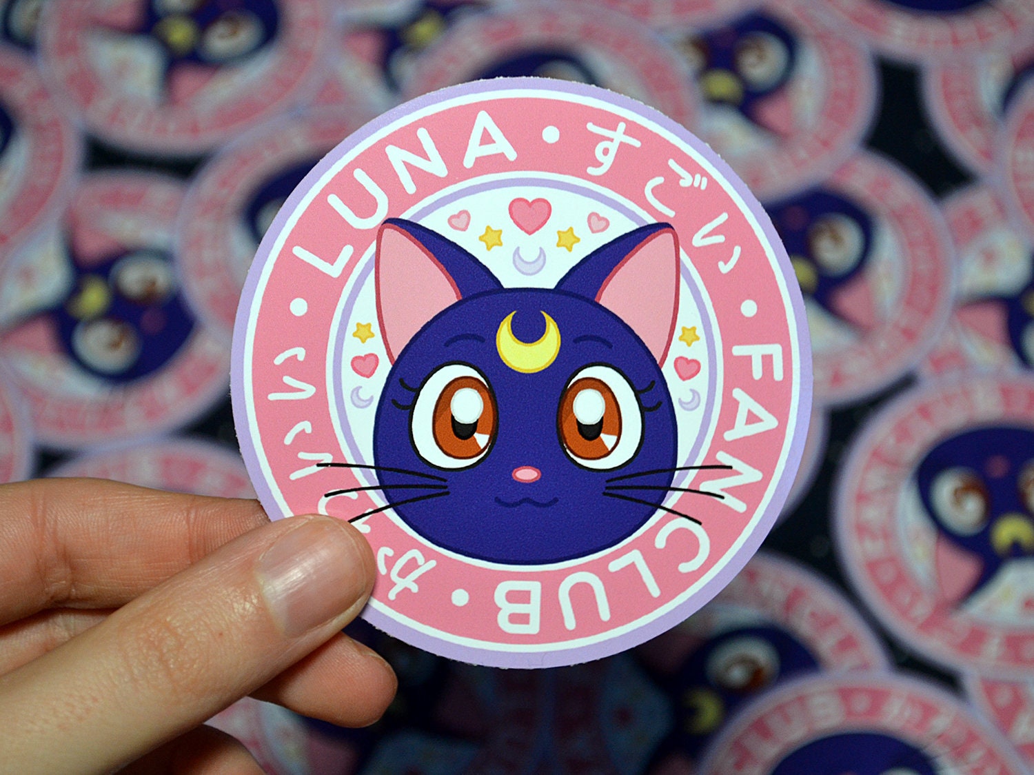 Vinyl Sticker, 'Luna Fan Club' 8cm - Sailor Moon, Usagi, Kawa…