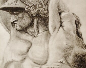 Graphite Sketch | Loggia dei Lanzi's "The Rape of Polyxena"