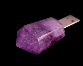 Natural Amethyst USB Key Flash Drive