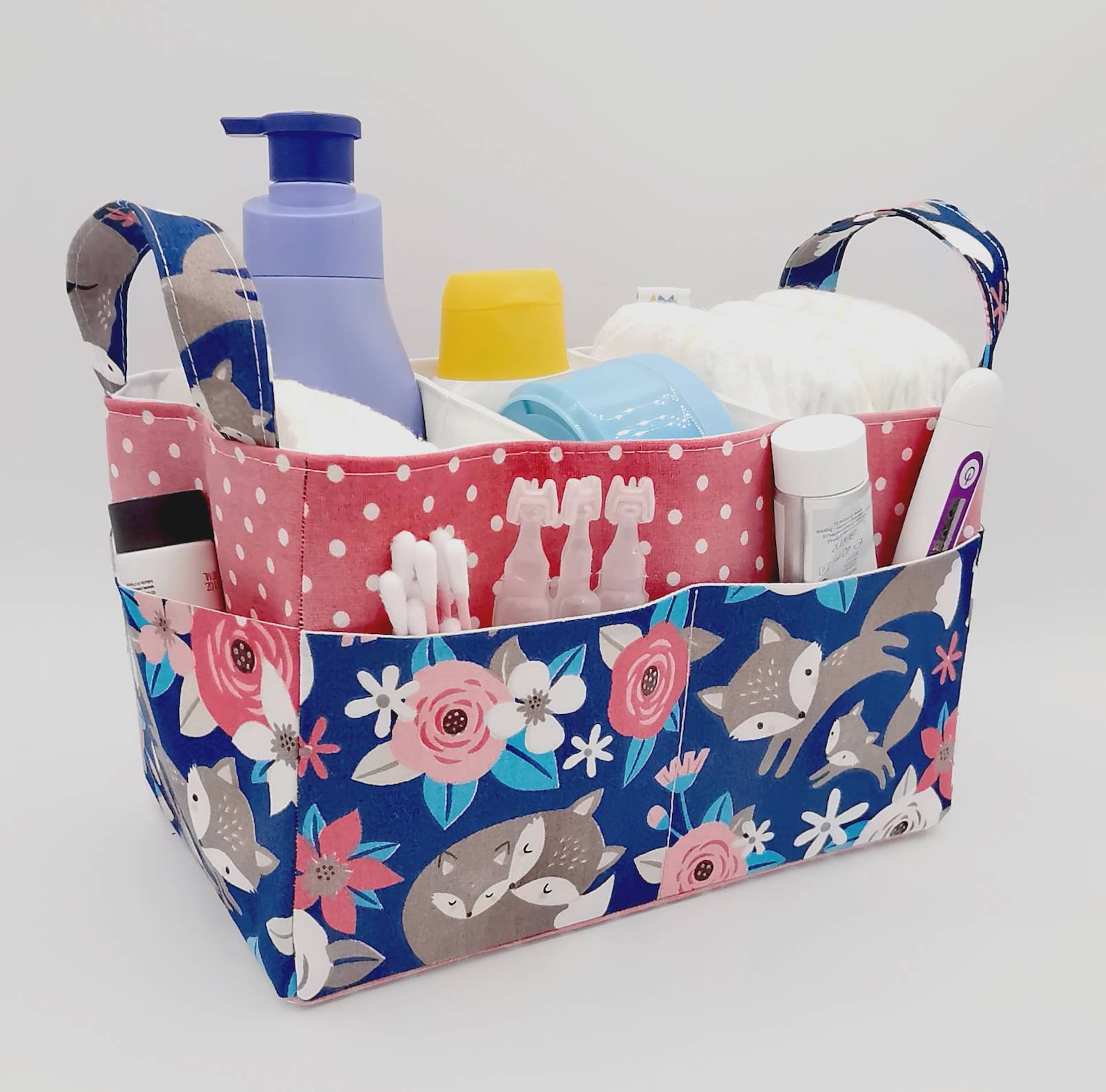 Organisateur de couches Bébé – Organisateur de table à langer portable – Panier de