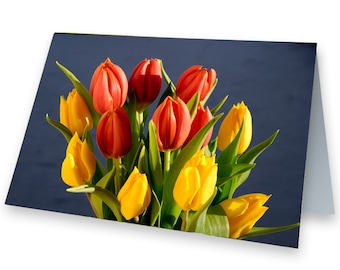 Floral greeting - Spring bouquet of tulips