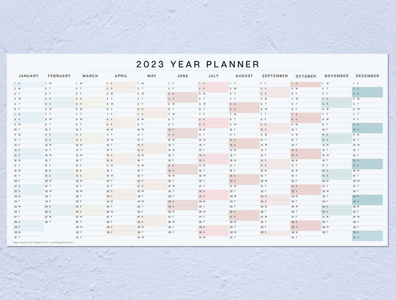 2023-a3-long-wall-planner-year-planner-wall-calendar-etsy-uk
