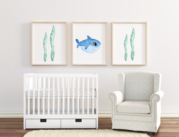 baby shark nursery decor