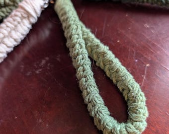 Handmade Crochet Wristlet 100% Cotton Yarn Keychain