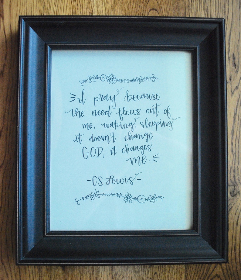 CS Lewis Prayer Quote - Etsy