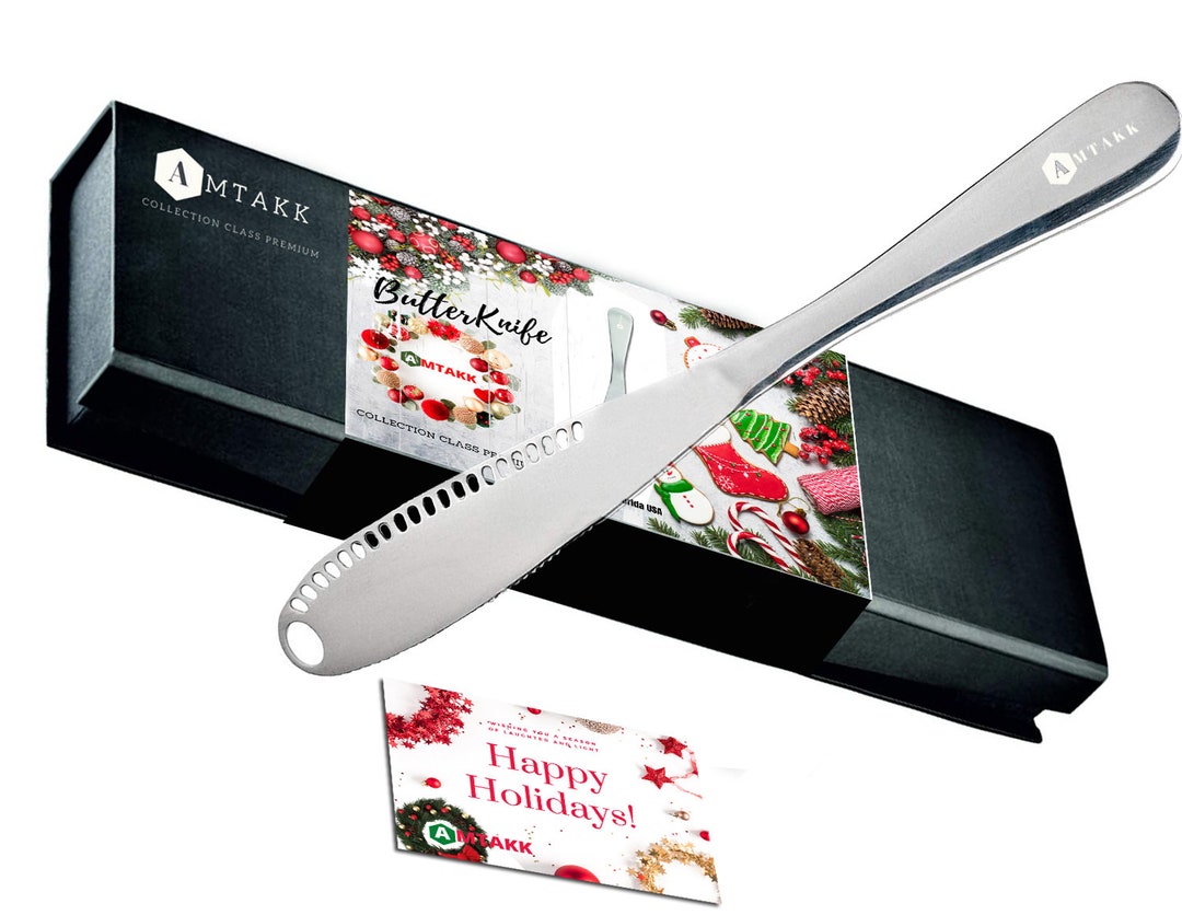 Butter Knife Stainless Steel Multifunction With Serrated Edge Shredding Slotsbutter Scooper