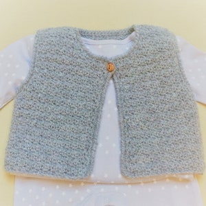 Crochet Pattern - Baby and Toddler Gilet / Sleeveless top.
