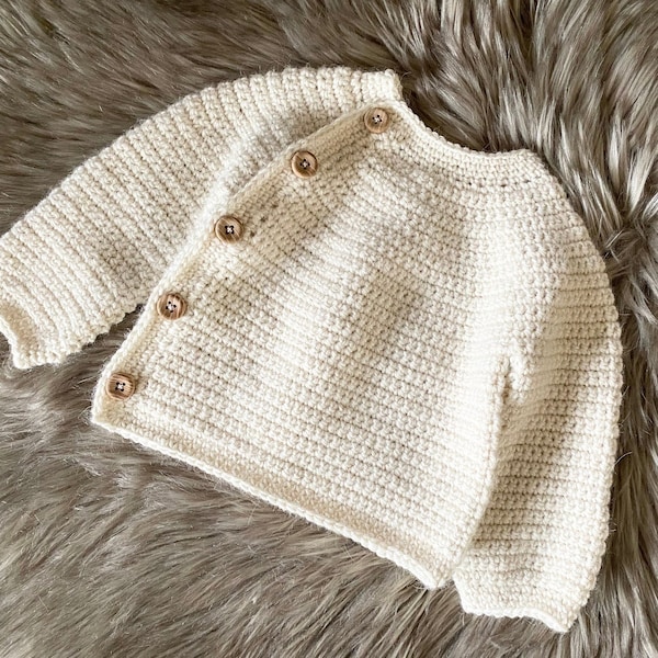 Easy Crochet pattern-Cardigan-Top newborn-6 years