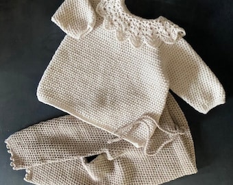 2 Crochet Patterns  Baby, Toddler, Top & Leggings, Pants Set, Little Stella