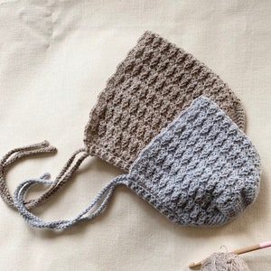 Crochet Pattern - Baby and Toddler Bonnet Little Annie