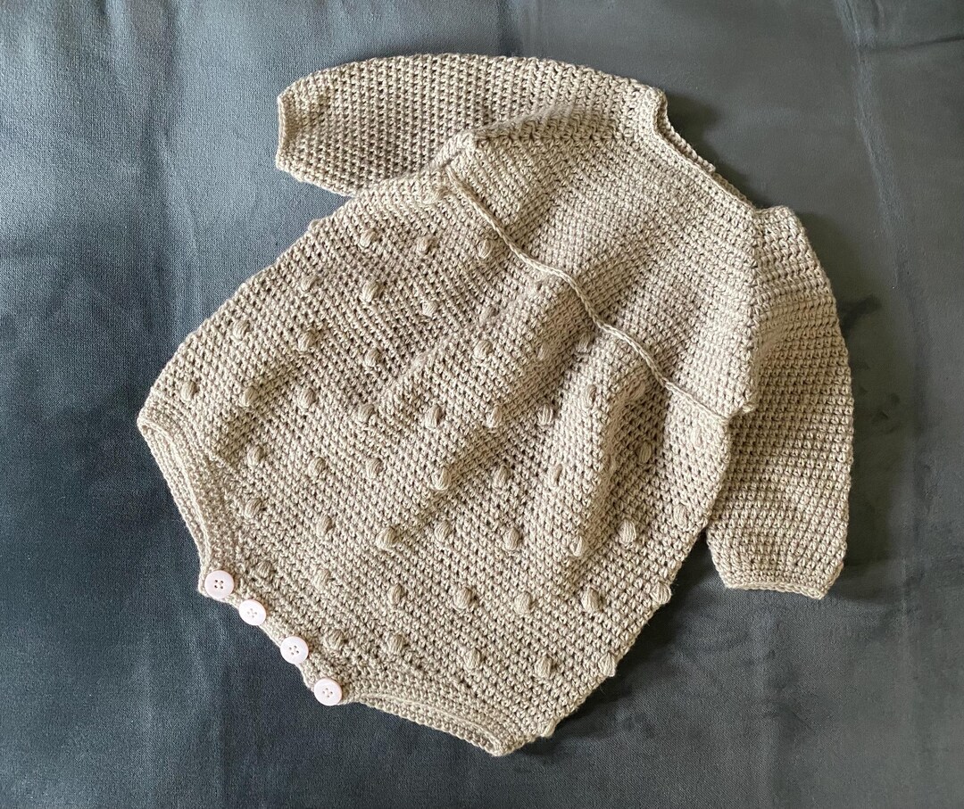 Mini P Crochet Applique Denim Romper main image 1