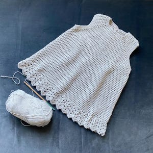 Crochet Pattern - Mai Sleeveless Sun  top 3 months-6 years