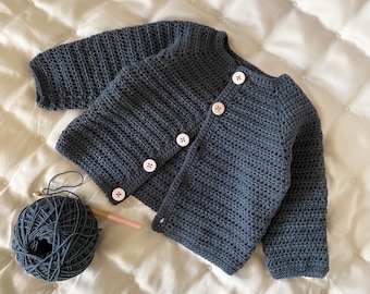 Crochet Pattern - Cardigan-jacket newborn-6 years
